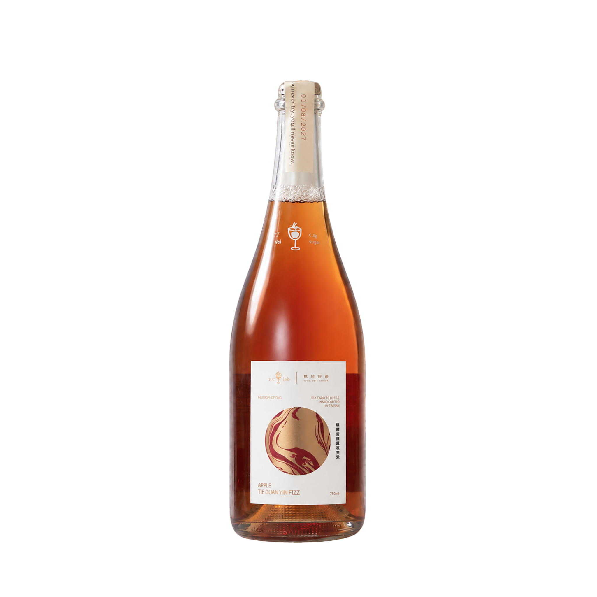S.C Lab 仃杉 鐵觀音蘋果氣泡茶 中秋限定版(無酒精)750ml