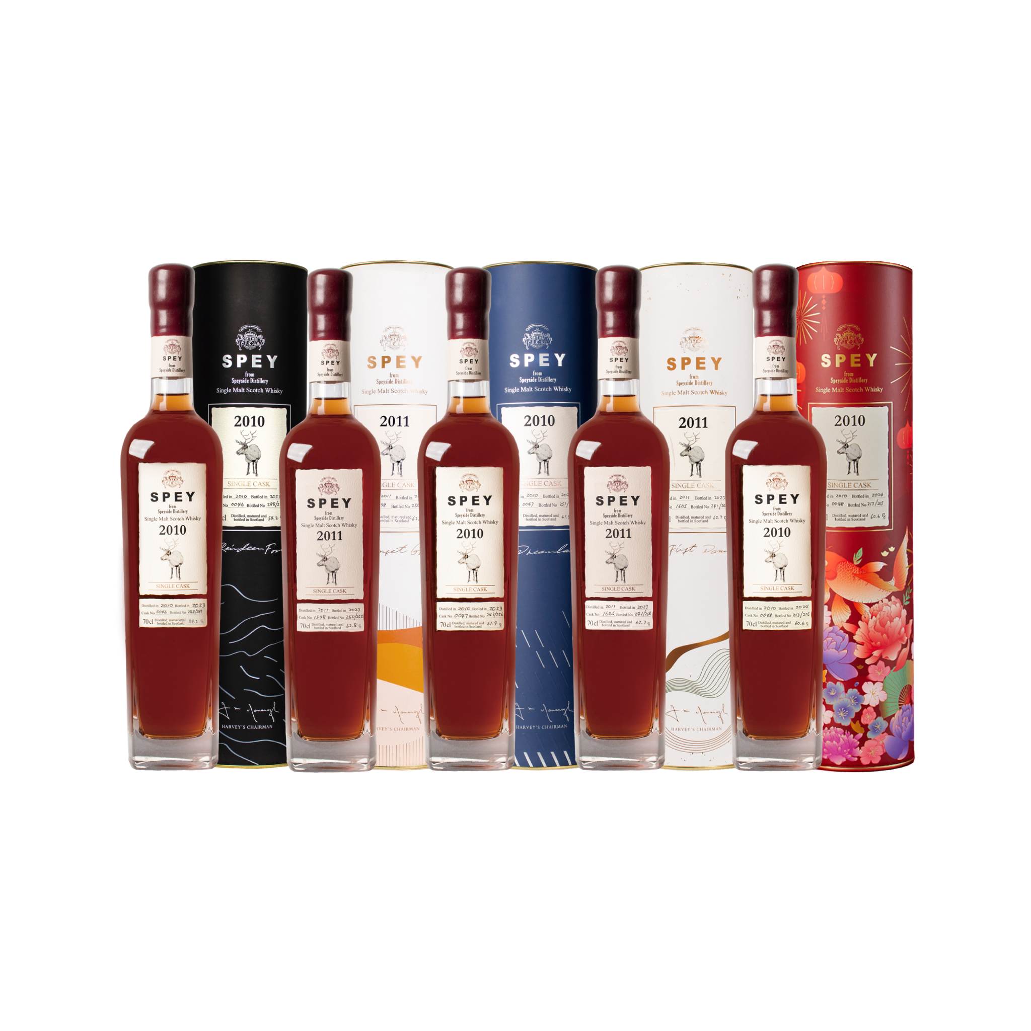 詩貝SPEY 馴鹿原酒系列 5入限定套組 附贈《馴鹿專屬提袋5只、水晶杯*1、詩貝杯墊*1》