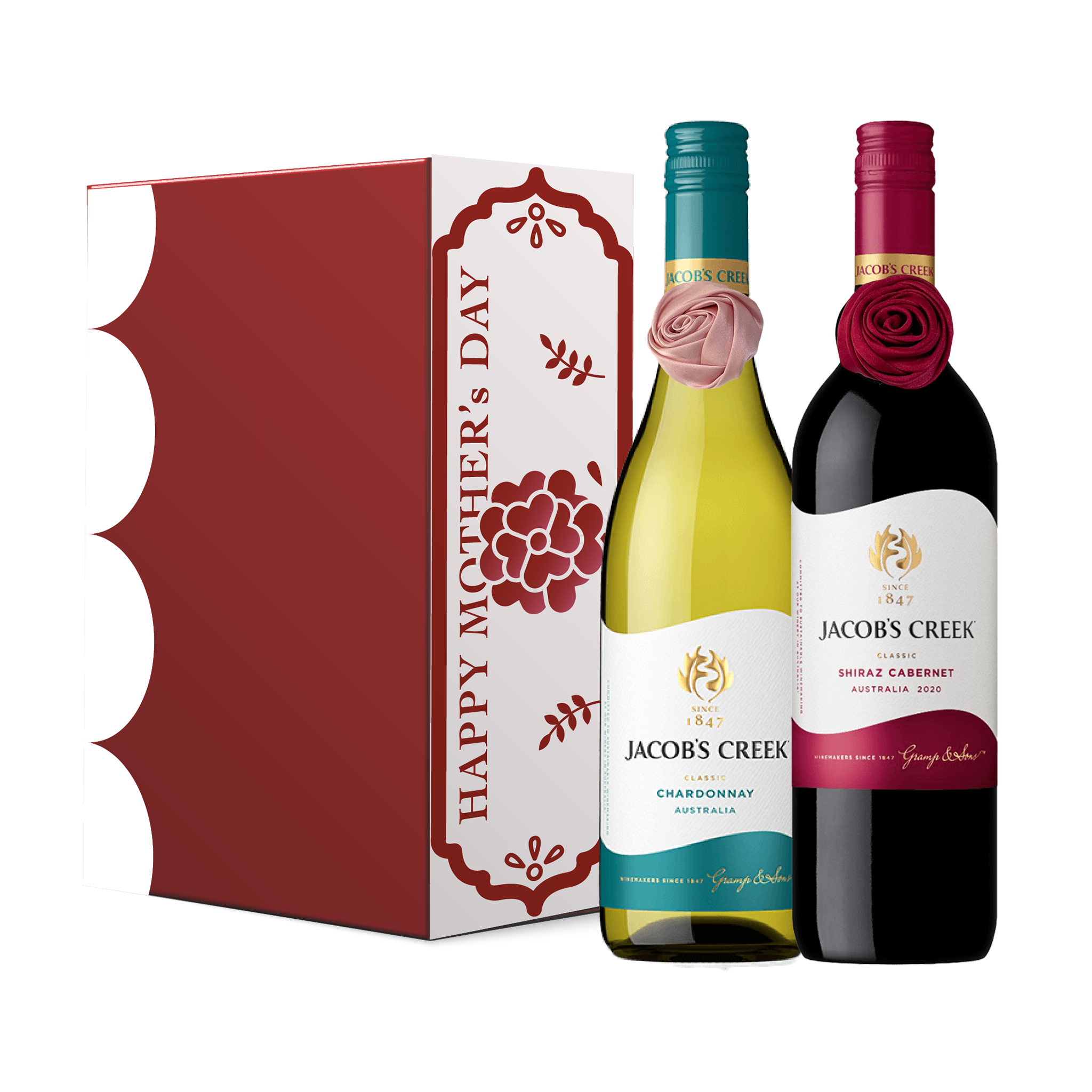 傑卡斯 經典雙入紅白酒 母親節禮盒